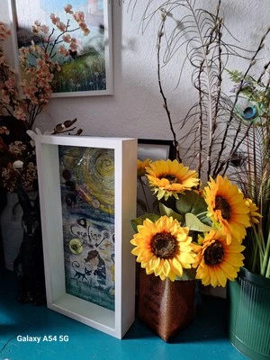 Large Box framed fan Art Coraline Jones Diorama artwork. Decoupage. Custom made - Image 1 of 4