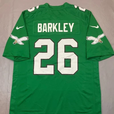 Nueva camiseta verde Nike Saquon Barkley Philadelphia Eagles Kelly para hombre talla M $130 Foto 1 de 4