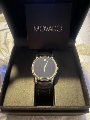 Movado Classic Museum男士腕表黑色腕表-060732 — 第 1/4 张图片