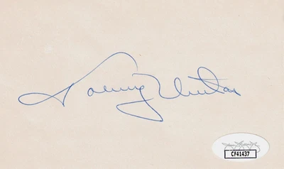 HOF'ER JOHNNY UNITAS SIGNED AUTOGRAPH 3X5 INDEX CARD BALTIMORE COLTS JSA/COA - Image 1 of 2