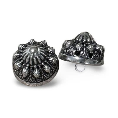 6 Stück traditionelle Trachten Knöpfe altsilber farben glänzend 17mm oder 19mm - Bild 1 von 4