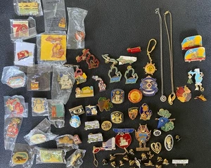 Lions Club 1/10 10K Gold Filled Over Sterling 4 Pin Lot Past Lion + 71 Mix Pins - Bild 1 von 23