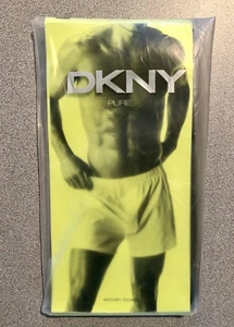 DKNY "PURE" Woven Cotton Boxer BLACK Vintage New Old Stock SIZE 30 - Picture 1 of 3