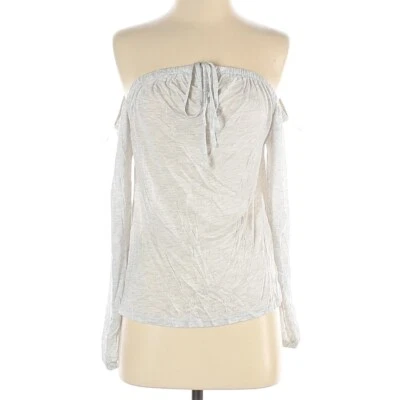 NUEVO CON ETIQUETAS Cupcakes y Cachemira Gris Fuera del Hombro Pajarita Manga Larga Top Pequeño Foto 1 de 4