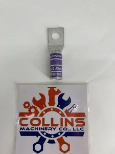 Burndy YA28 502340 4/0 AWG CU 1-Hole Short Barrel Compression Lugs Qty. 1 - Picture 1 of 6