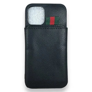 For Apple iPhone 12 Mini 5.4Inch Screen Case Phone Black Leather Card Hold Cover - Picture 1 of 2