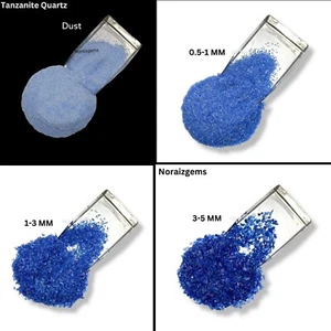 Crushed Blue Hydro Quartz Stone Coarse Inlay Woodworking Stone Healing Powder - Picture 1 of 26