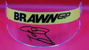 F1,FORMULA 1 JENSON BUTTON WORLD CHAMPION SIGNED MINIHELMET VISOR BRAWN GP - Picture 1 of 4