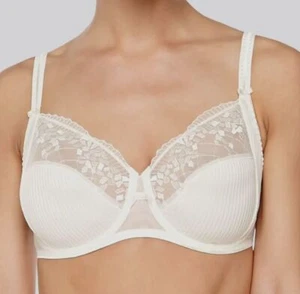$88 Chantelle Women's White Pont Neuf Adjustable Underwire Bra Size 40DDD - Picture 1 of 5