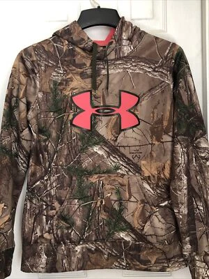 Under Armour UA Coldgear Realtree Camo Sweatshirt Hoodie Women EUC SM/P - Image 1 of 4