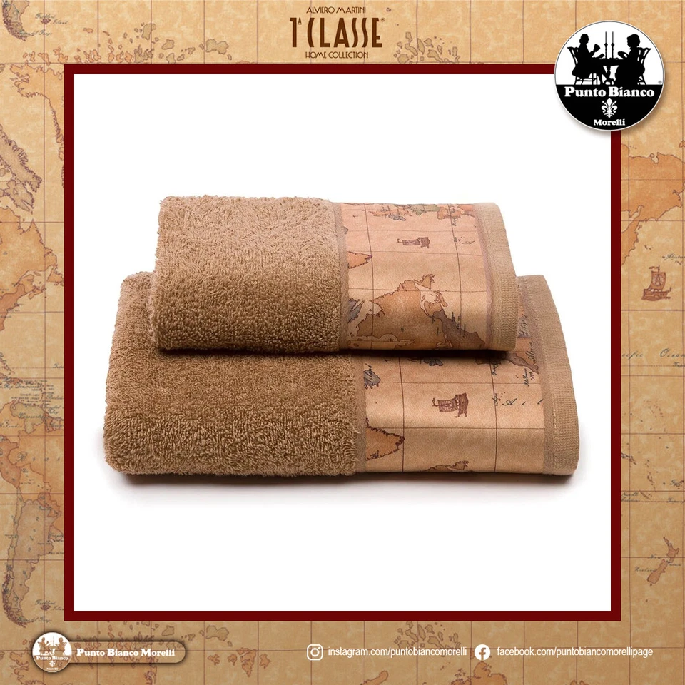 Set asciugamani in spugna per bagno Geo Classic Prima Classe Alviero Martini - Immagine 1 di 1