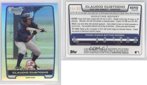 2012 Bowman Chrome Prospects Refractor /500 Claudio Custodio #BCP22