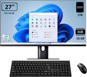 PC ALL IN ONE 27 POLLICI i7 RAM 16 GB SSD 1 TB HDMI COMPUTER WI-FI WINDOWS 11 - Foto 1 di 7