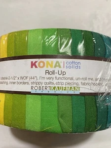 Robert Kaufman Kona Cotton New Classic Palette 2.5” Jelly Roll Fabric Strips - Picture 1 of 8