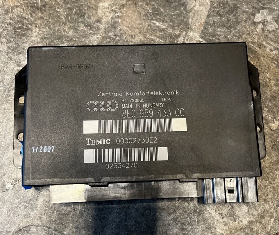 AUDI A4 2005-2008 CARROCERÍA MÓDULO DE CONTROL CONFORT BCM P/N: 8E0 959 433 CG OEM Foto 1 de 4