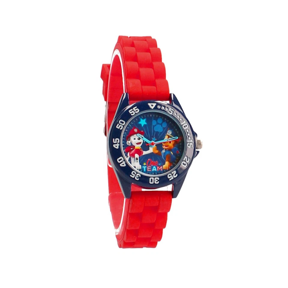 Paw Patrol Rot und Blau Kinder Analog Armbanduhr Mit Silikon Armband - Bild 1 von 1