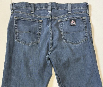 BULWARK FR - Pantalones de mezclilla rectos resistentes al fuego para hombre - Talla 36x33 Foto 1 de 4