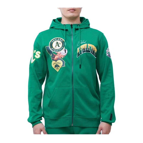 Pro Standard Oakland Athletics MLB Home Town Mens Kelly Green Long Sleeve Cover