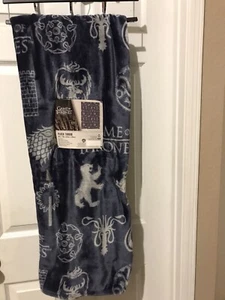 HBO Game Of Thrones Stark Family Super Soft Plush Throw 50”X70" - Picture 1 of 6