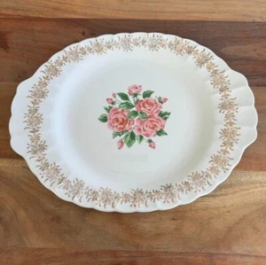 Vintage American Limoges China Bouquet K-S264 Serving Platter - 22K Gold - Picture 1 of 7