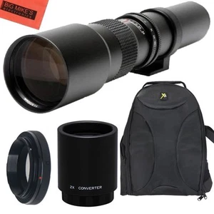 500mm 1000mm f/8 Lens + BackPack for Canon Rebel T2i, T3, T3i, T4i, T5, T5i - Picture 1 of 6