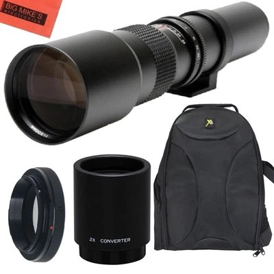 Lente 500 mm 1000 mm f/8 + mochila para Canon Rebel T2i, T3, T3i, T4i, T5, T5i Foto 1 de 4