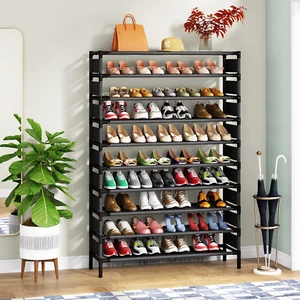 10 Ebenen Schuhregal Groß 50 Paar Kapazität Hoch Turnschuhe Organizer Platzsparend - Bild 1 von 11