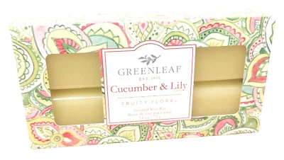 Barra de cera perfumada Greenleaf pepino y lirio 2,6 oz 6 bloques nueva Foto 1 de 4