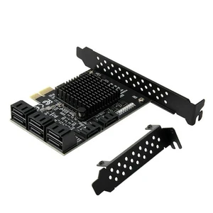 PCI-E to 8 Ports SATA 3.0 Controller Expansion Card Adapter 6Gbps For PC - Zdjęcie 1 z 10
