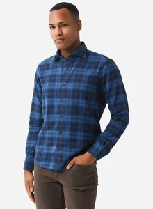 $ 248 Neu mit Etikett Peter Millar Crown Crafted Herrenhemd Neo japanisch Flanell kariert Medium - Bild 1 von 4