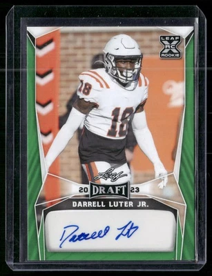 Darrell Luter 2023 Leaf Draft #BA-DLJ Autographs Green South Alabama Jaguars - Image 1 of 2