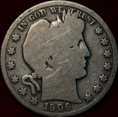 1906-O New Orleans Mint Silver Barber Half Dollar - Image 1 of 2