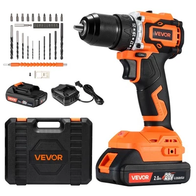 VEVOR Cordless Drill Driver 1/2 inch Metal Chuck Brushless Motor Dual-Speed - Image 1 of 4