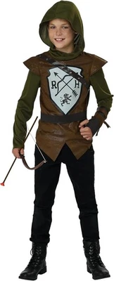 Outlaw Robin Hood Medieval Arquero Niño Elegante Disfraz Halloween Niño Foto 1 de 2