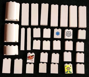 LEGO Wall Panels Bundle White Brick Pillar Support Cylinder Pieces 3245 2454 - Picture 1 of 4