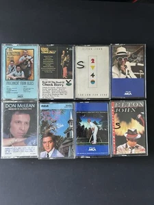 60’s 70’s Cassette Lot 8 Elvis Elton John Chuck Berry Don McLean Rock  - Bild 1 von 4