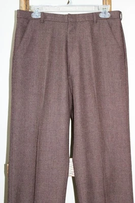 VINTAGE~Men's~LEVI'S~Trimcut~BROWN~Wool Blend~DRESS PANTS~Slacks~32 x 31~NICE! - Image 1 of 4