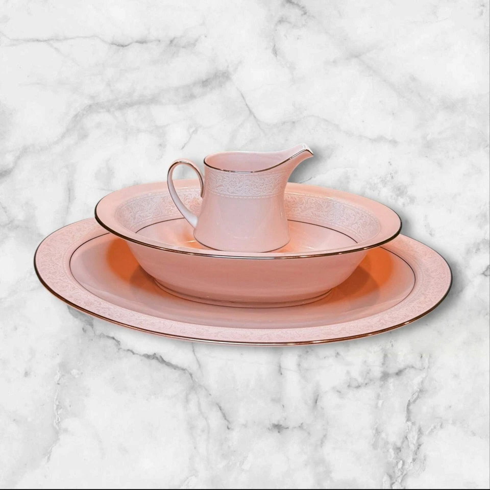 Noritake Juego de Servir Siempre Bandeja Cuenco Crema | Juego de 4 Piezas | Excelente Estado Foto 1 de 4