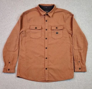 Roark Revival Nordsman Shirt Men's Large L Classic Fit Wool Blend Flannel Brown - Picture 1 of 15