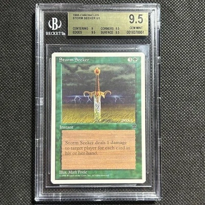1995 MTG Magic The Gathering Chronicles Storm Seeker BGS 9.5 Gem Mint Pop 1 - Image 1 of 3