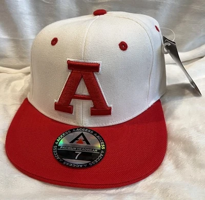 Sombrero The Game Letter A Talla 7 Rojo y Blanco (ATLANTA) Acceso Premium Gorros Nuevo Foto 1 de 4