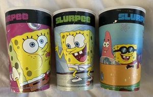 Raro Bob Esponja 2005 Película 7-11 Slurpee Promo Tazas JUEGO COMPLETO - Imagen 1 de 21
