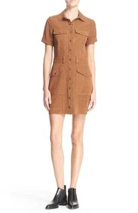 CURRENT/ELLIOTT Leather Shirtdress The Trucker Shirtdress NWT $998 |SZ 2| B066 - Picture 1 of 4