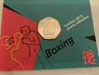 2012 London Olympic BOXING 50p Coin  Original sealed Card-bu