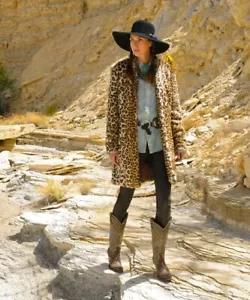 DOUBLE D RANCH Leopard Kunstfell Mantel Jacke Damen Small - Bild 1 von 12