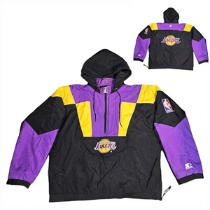 Vintage 90's Starter Los Angeles Lakers Pullover Hooded Puffer Jacket Size Large - Bild 1 von 18