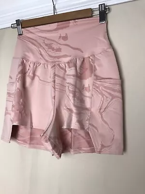 Gymshark Womens GS Power Jacquard Shorts Light Pink Print Size XS • 30.51€
