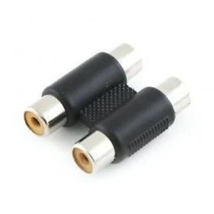 NEW 2 RCA Socket to 2 RCA Socket Audio Visual A/V Adaptor Joiner - Picture 1 of 1