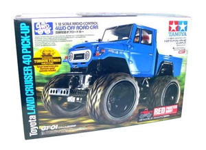 TAMIYA EP RC Car 1/12 Toyota LAND CRUSER 40 PICK-UP GF01 4WD (Red) & ESC 47305 - Picture 1 of 2