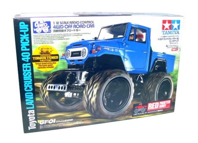 TAMIYA EP RC Car 1/12 Toyota LAND CRUSER 40 PICK-UP GF01 4WD (Red) & ESC 47305 - Image 1 of 2